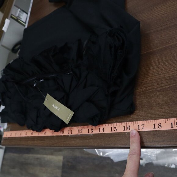 J. Crew Stretch Rosettes Top Women S Black Party Event Black Tie Semi Formal NWT - Picture 7 of 16